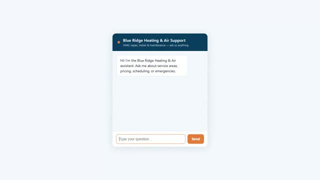 Website Chatbot demo